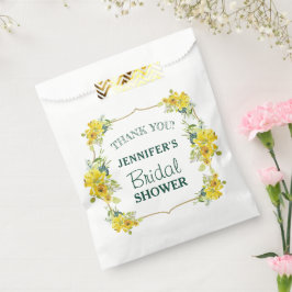 Fresh Spring Yellow Floral Brautparty Danke Geschenktütchen