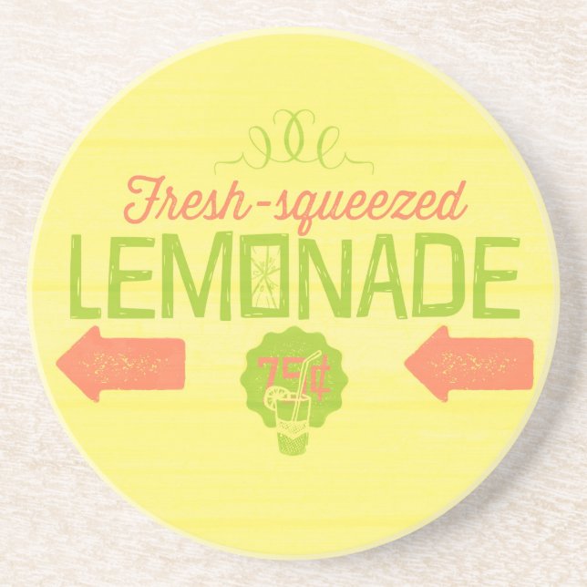 Fresh Squeeeeeeze Lemonade Getränkeuntersetzer (Vorne)