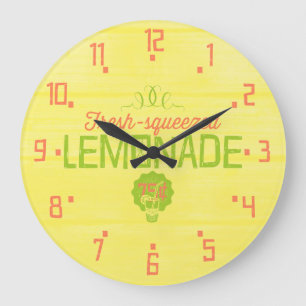 Fresh Squeeeeeeze Lemonade Große Wanduhr
