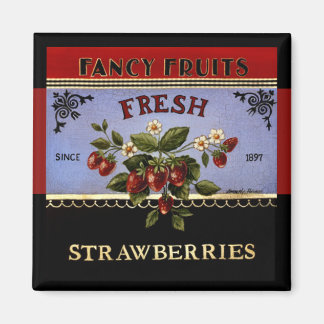 Fresh Strawberries Vintag Magnet