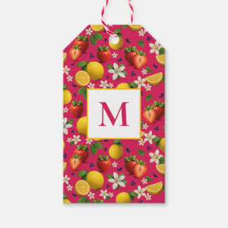 Fresh Strawberry and Lemon Pattern Geschenkanhänger