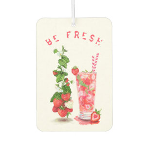 Fresh Strawberry Drink Car Air Freshener Autolufterfrischer