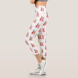 Fresh Strawberry Drink Funny Leggings