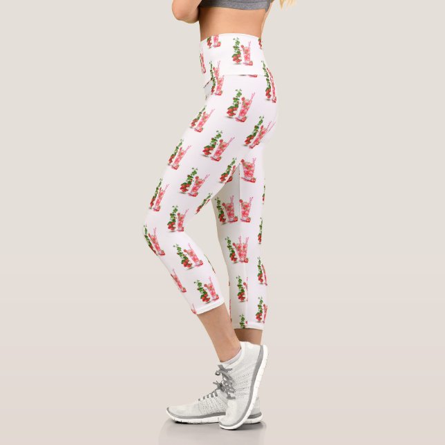 Fresh Strawberry Drink Funny Leggings (Links)