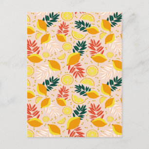 Fresh Summer Gold Lemon Frucht Feiertagspostkarte