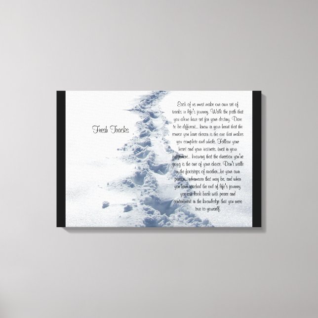 Fresh Tracks Inspirational Leinwanddruck (Vorderseite)