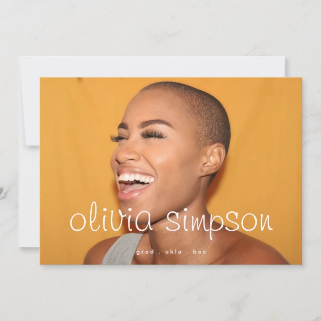 Fresh und Bold Script Grad Graduate Two Foto Ankündigung (Vorderseite)