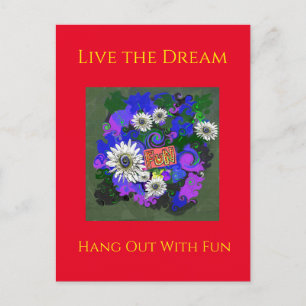 Fresh Vivid Colorful Fun Happy Postkarte