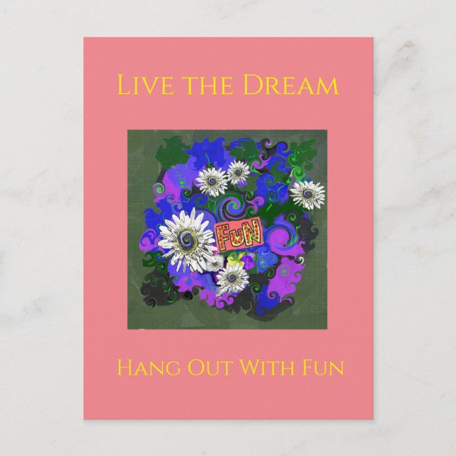 Fresh Vivid Colorful Fun Happy Postkarte (Vorderseite)