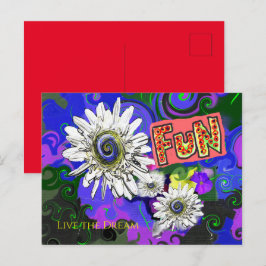 Fresh Vivid Colorful Fun Happy Postkarte