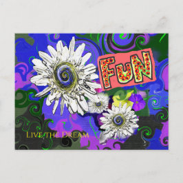 Fresh Vivid Colorful Fun Happy Postkarte
