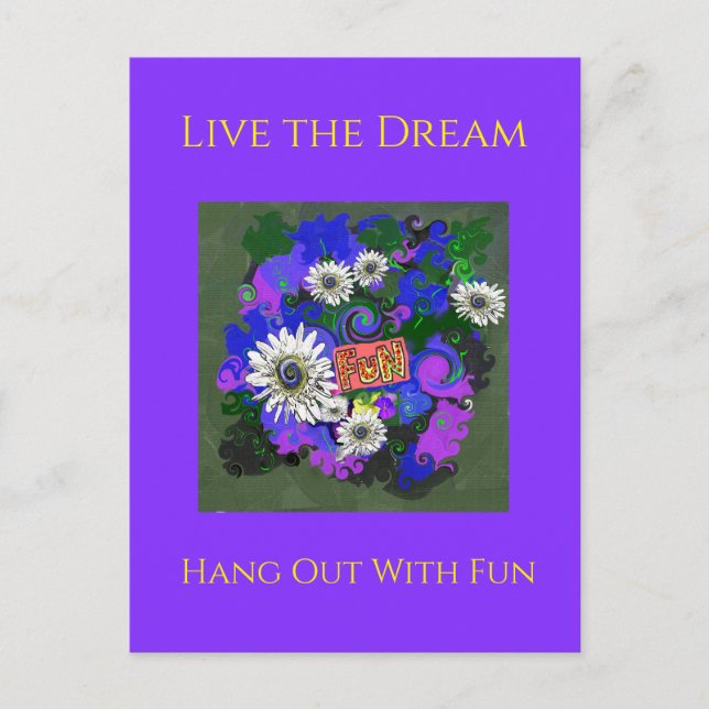 Fresh Vivid Colorful Fun Happy Postkarte (Vorderseite)