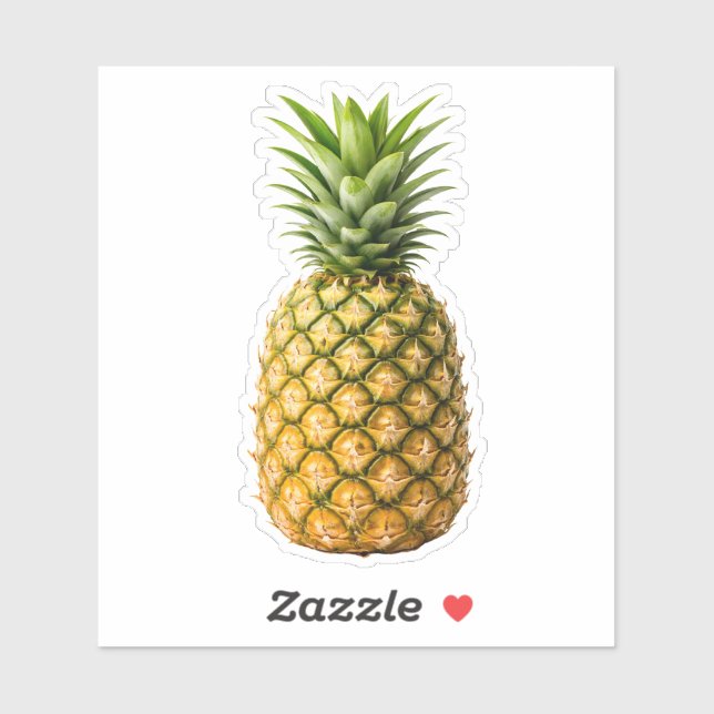 Fresh Whole Pineapple Custom-Cut Vinyl Sticker (Blatt)
