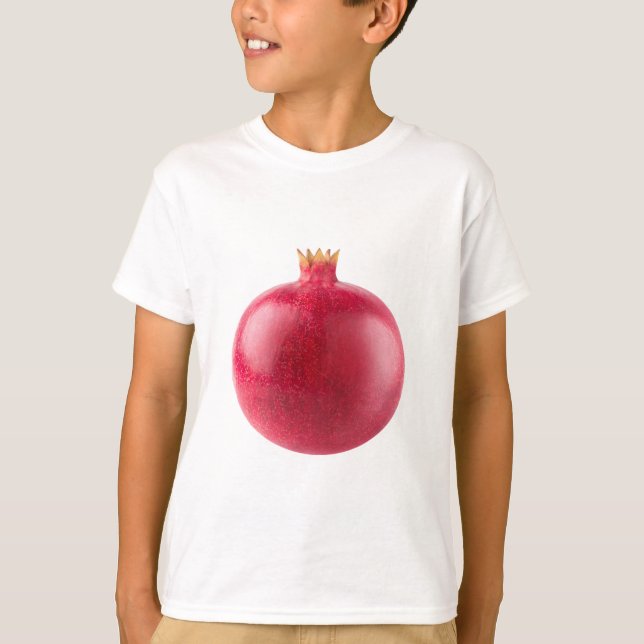 Fresh Whole Red Pomegranate Fruit Healthy Food Art T-Shirt (Vorderseite)