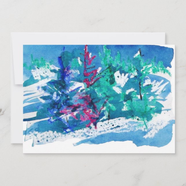 Fresh Winter Trees #170108 Mitteilungskarte (Vorderseite)