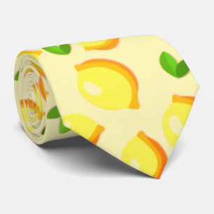 Fresh Yellow Lemon Neck Tie Krawatte