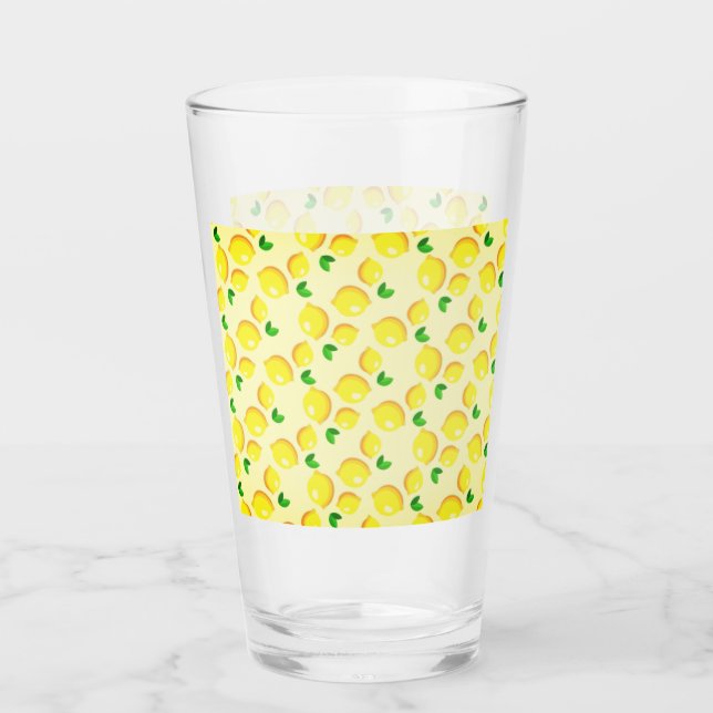 Fresh Yellow Lemons Glas (Vorderseite)