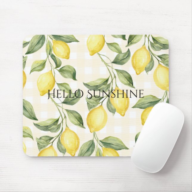 Fresh Yellow Lemons Mousepad (Mit Mouse)