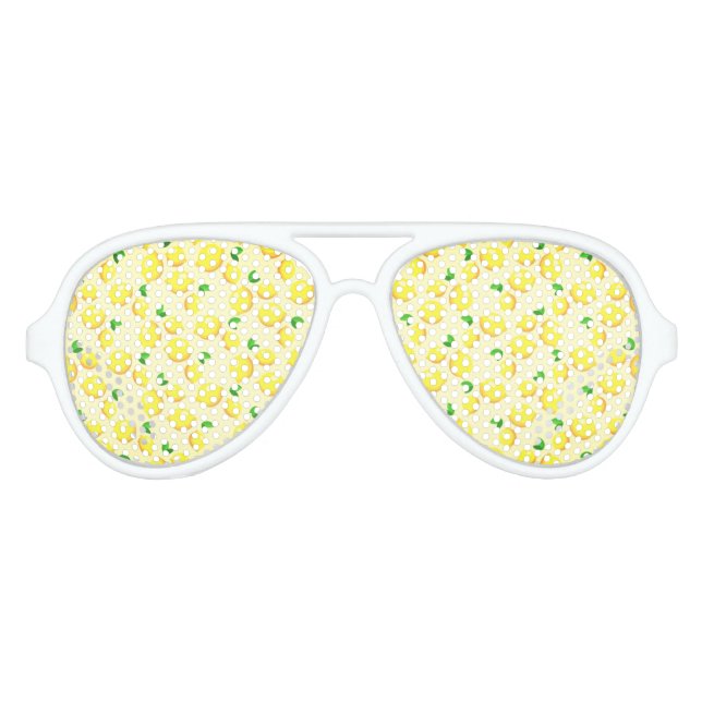 Fresh Yellow Lemons Partybrille (Vorderseite)