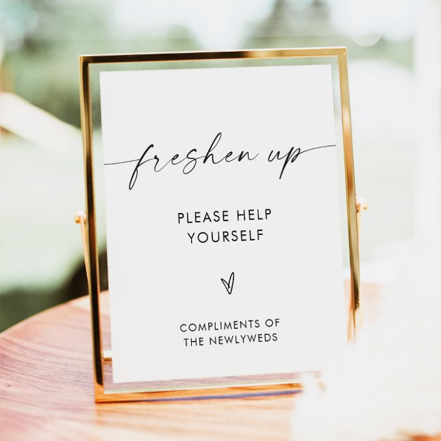 Freshen Up Wedding Bad Basket Sign Poster (Von Creator hochgeladen)