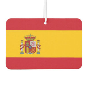 Fresheners der Autoluft mit der Flagge Spaniens Autolufterfrischer