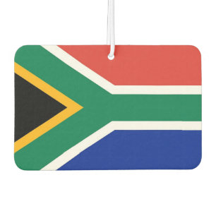 Fresheners der Autoluft mit der Flagge Südafrikas Autolufterfrischer