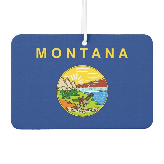 Fresheners der Autoluft mit der Flagge von Montana Autolufterfrischer (Vorderseite)