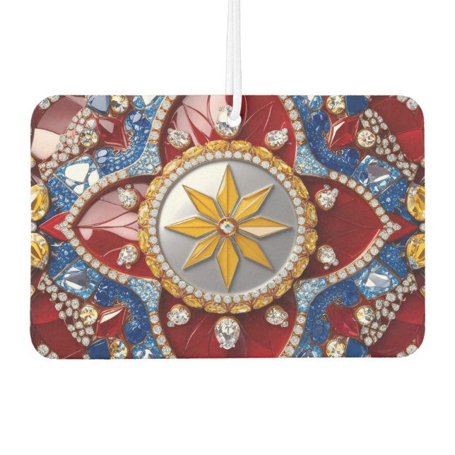 Fresheners der Autoluft mit kolumbianischem Farbde Autolufterfrischer (Vorderseite)