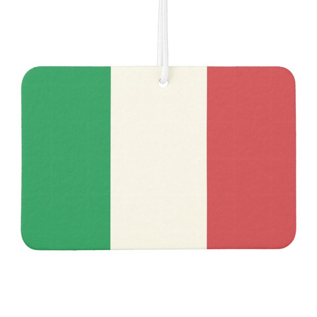 Fresheners der Luft mit der Flagge Italiens Autolufterfrischer (Vorderseite)