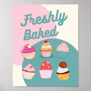 Freshi Bake Sign, Cupcake Bake Sale Poster