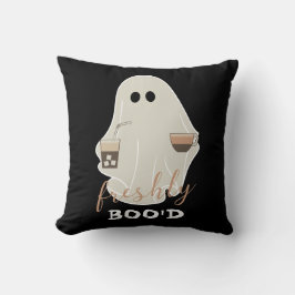 Freshly Boo'd | Halloween Niedlich Ghost | Schwarz Kissen