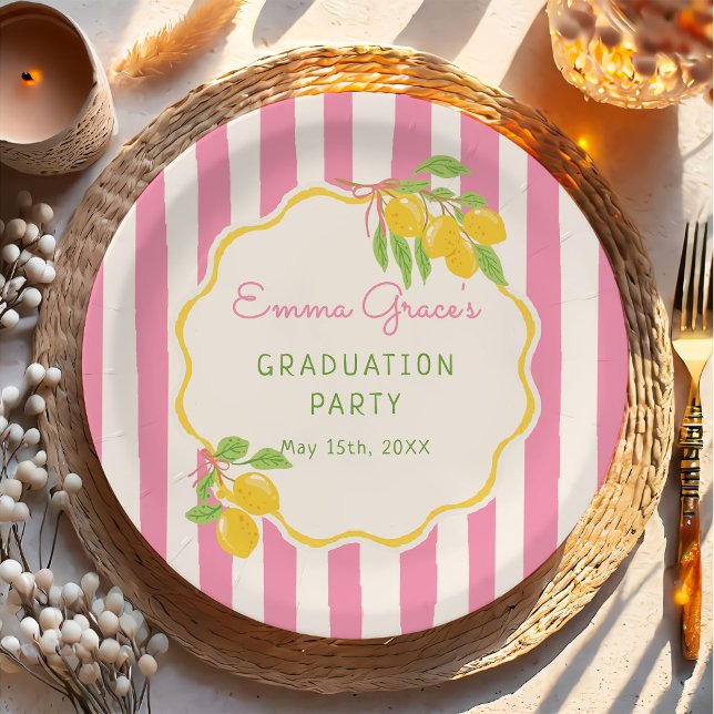 Freshly Graduated Lemon Gradu Paper Plates Pappteller (Von Creator hochgeladen)