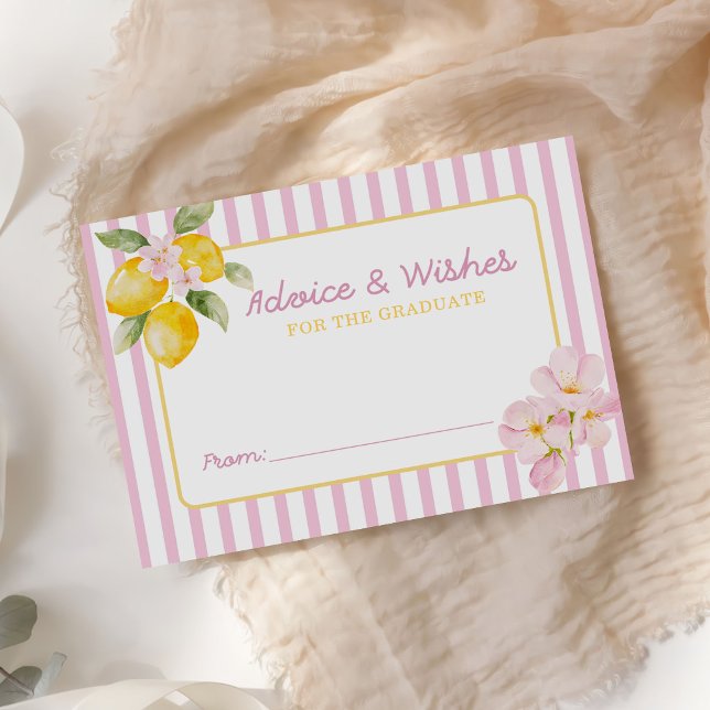 Freshly Graduated Lemon Graduation Advice Wishes Begleitkarte (Von Creator hochgeladen)