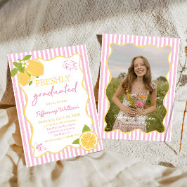 Freshly Graduated Lemon Graduation Party Einladung