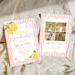 Freshly Graduated Lemon Graduation Party Einladung