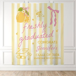 Freshly Graduated Lemon Graduation Tapestry Wandteppich