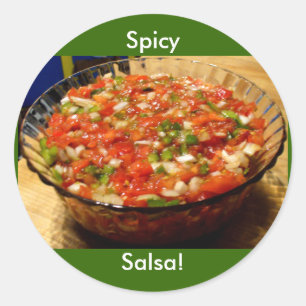 Freshly Made Salsa Runder Aufkleber