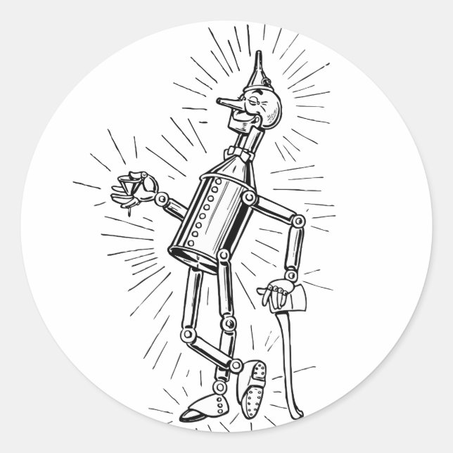 Freshly Oiled Tinman Runder Aufkleber (Vorderseite)