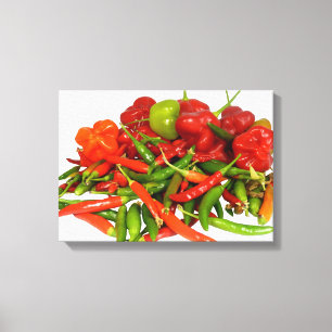Freshly Picked Chillies Canvas Print Leinwanddruck