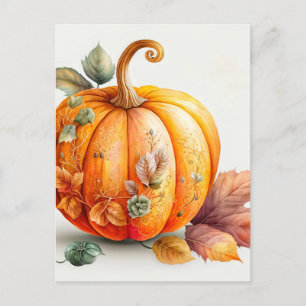 Freshly Picked Fall Harvested Pumpkin Postkarte