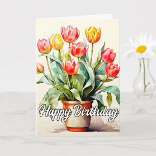 Freshly Picked Tulip Blume Karte