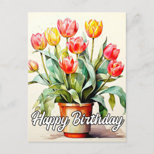 Freshly Picked Tulip Blume Postkarte