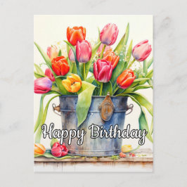 Freshly Picked Tulip Blume Postkarte