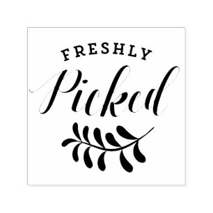 Freshly Picked Typografie Frisches Erzeugnis Permastempel