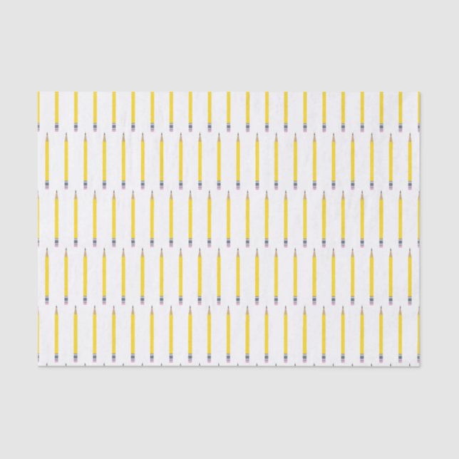 Freshly Sharpenly Yellow Pencil Pattern Seidenpapier (Vorderseite)