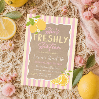 FRESHLY Sixteen Lemons 16. Geburtstag Einladung