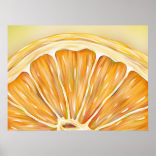 "Freshly Squeezed" Makro-Orange-Slip-Poster Poster