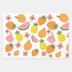 "Freshly Wrapped: Fruitful Delights Gift Paper" Geschenkpapier Set
