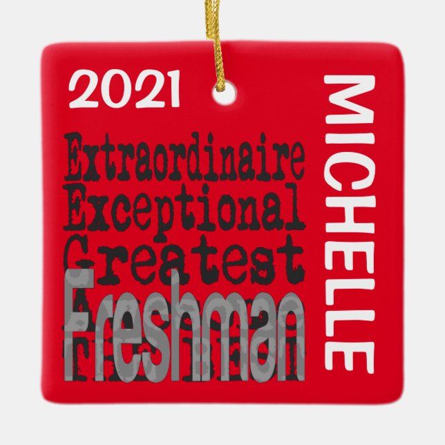 Freshman Extraordinaire CUSTOM Keramikornament (Vorderseite)