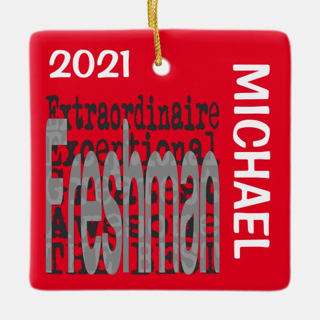 Freshman Extraordinaire CUSTOM Keramikornament (Vorderseite)